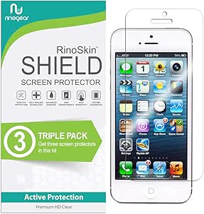RinoGear iPhone SE / 5 / 5S / 5C Screen Protector [2-Pack] Case Friendly Screen Protector for iPhone SE / 5 / 5S / 5C Accessory Full Coverage Clear Film
