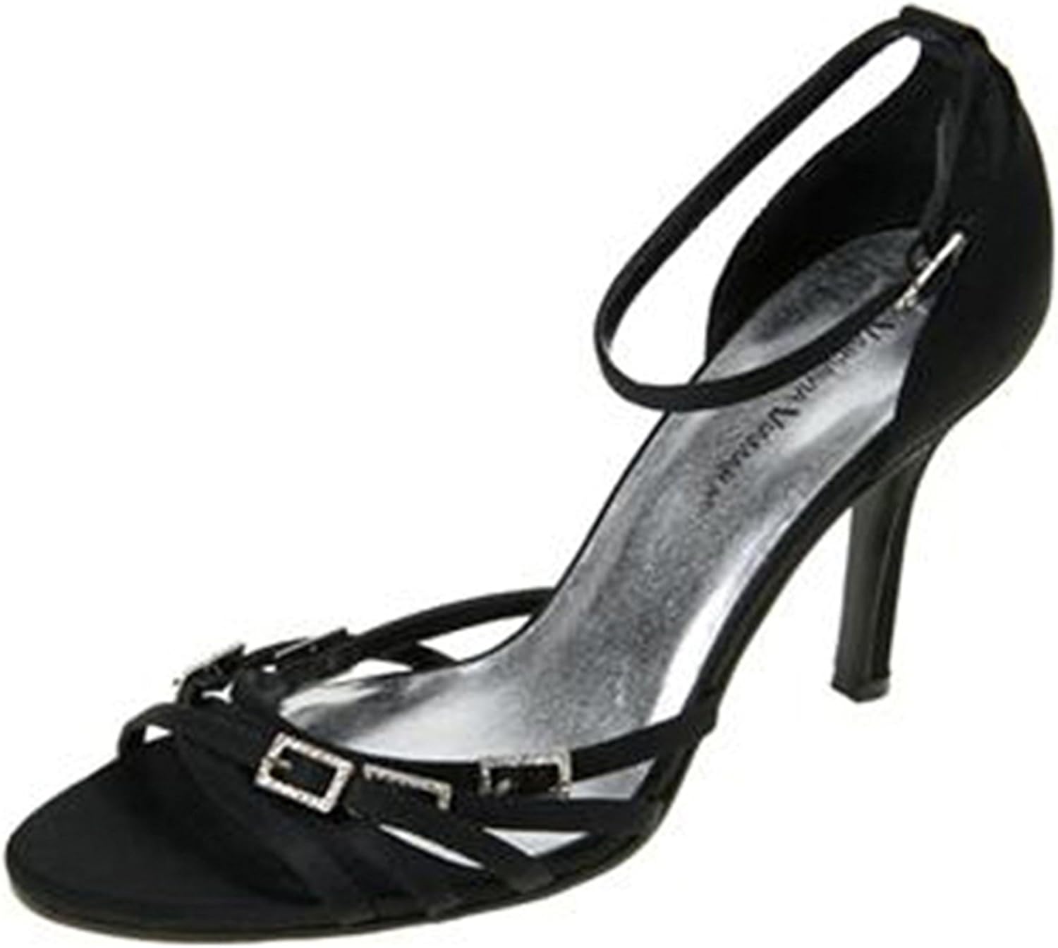 black evening sandals