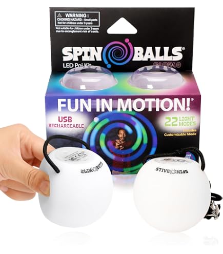 POILOVES Boules de pui LED - 9 modes d'éclairage avec lumière arc-en-ciel et lumière respiratoire - Balles de jonglerie lumineuses pour enfants et débutants - Jouet lumineux rechargeable par USB pour POILOVES Boules de pui LED - 9 modes d'éclairage avec lumière arc-en-ciel et lumière respiratoire - Balles de jonglerie lumineuses pour enfants et débutants - Jouet lumineux rechargeable par USB pour