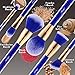 Matto Face Makeup Brushes Sparkling Blue 6-Piece Makeup Brush Set with Acrylic Rhinestone Handles for Powder Mineral Foundation Blush Blending Brushes Best for Gift