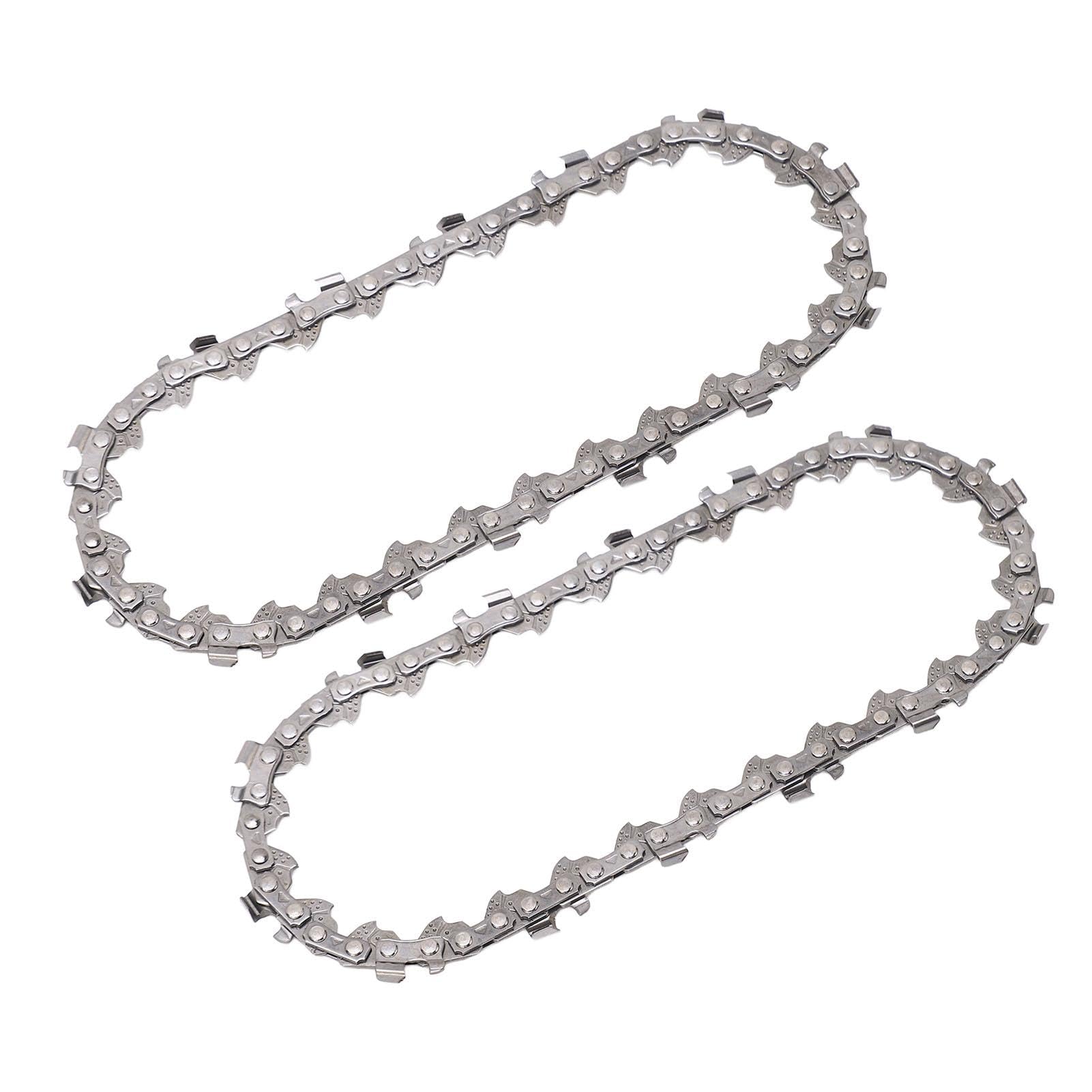Uadme 2Pcs 4 inch Chainsaw Chain, 28 Drive Links, 10cm Mini Saw Chain Replacement for Tree Trimming and Wood Cutting