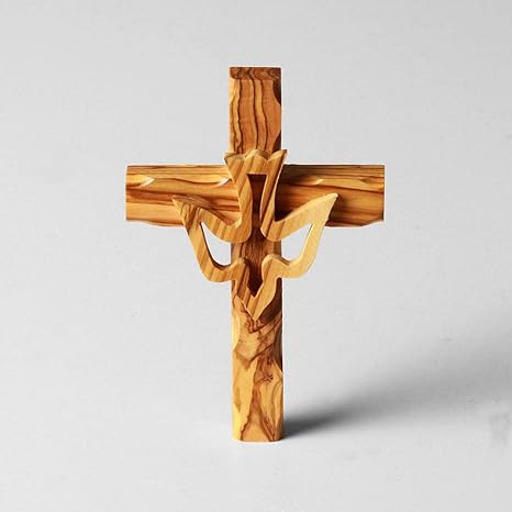 Kassis Olivenholz Kreuz Mit Taube Wandkreuz Kruzifix Zum Aufhangen 12 Cm Aus Bethlehem Amazon De Kuche Haushalt