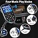 Bluetooth FM Transmitter for Car, Frienda Wireless Radio Adapter Car Kit with Hand-Free Calling, 5V/3.4A Dual USB Ports, On Off Button, A2DP Aux Input/Output TF Card and USB MP3 Player