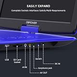 DBPOWER 17.9 Portable DVD Player with 15.6 Inch Swivel Screen Blue view 6
