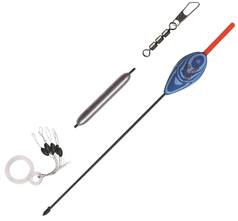 Paladin Forellen Set mit Eva Forellenpose Marble Blue Big + Dreifachwirbel + Glasgewicht + Stopper, Angelset zum Forellenange