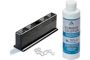 AUNLIX Humidor Cigar Humidifier,Cigars Humidor Solutions Set, 3-Way Humidification System, Keep 70% RH, Humidity for 1-100 Cigars, Fit All Cigar Box, Safe for Cigars