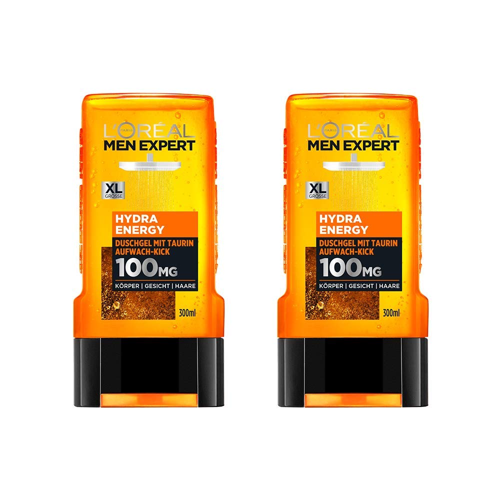L'Oréal Paris Men Expert Hydra Energetic Shower Gel Pack of 2 x 300 ml