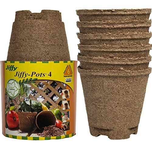 Jiffy Pots 12 Pack 4 Inch Round Seed Starter Planters Biodegradable Peat For Gardening