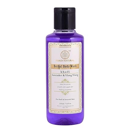 Khadi Natural Lavender and Ylang Ylang Herbal Body Wash, 210ml