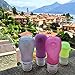 Bocco Leak Proof Squeezable Travel Bottles, TSA Approved Travel Accessories for Carry On Luggage - Perfect for Liquid Toiletries - 4 Pack (All Large 3 oz Bottles) (Blue/Purple/Clear/Green)