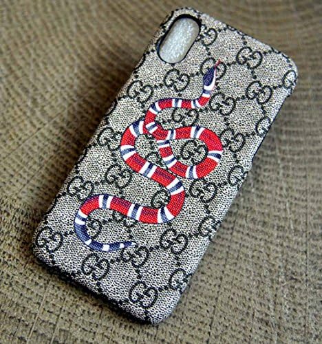 Yukmui Embossed LetterG Style case cover wallet with card hold for iphone X only (Snake)