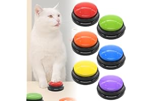 Voice Recording Button, 6 Pcs Dog Buttons for Communication Pet Training Buzzer, 30 Second Record & Playback, Funny Gift for 