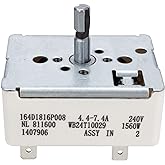 WB24T10029 Electric Range Infinite Switch Replacement for GE Appliances | Range Surface Burner Control Switch EA236754 S236754 769696 AP2024076 AH236754 6 Inch