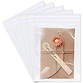 200 Pcs -6" x 9" Clear Plastic Cellophane Bags-1.4 mils Thick Self Sealing Cello Bags for Bakery, Cookies, Photo,Prints, A1 C