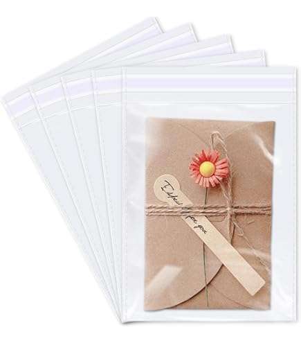Amazon.com: Delatanus 6''x 9'' Clear Cellophane Bags 1.6-mil,Fits A9  Envelopes 6X9 Inch Art Work Cards Photos Candy Treats Bakery Cookie Clear  Cello Plastic Sleeve(100 Count) : Health & Household