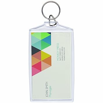 Acrylic Photo Snap In Business Card Size Key Chain By Snapins Amazon In Bags Wallets And Luggage
