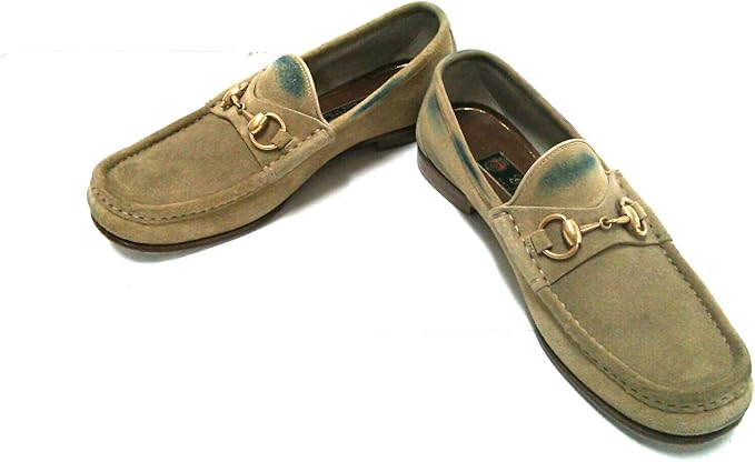 Amazon Co Jp グッチ Gucci シューズ ローファー メンズ ベージュ ゴールド ホースビット 中古 服 ファッション小物