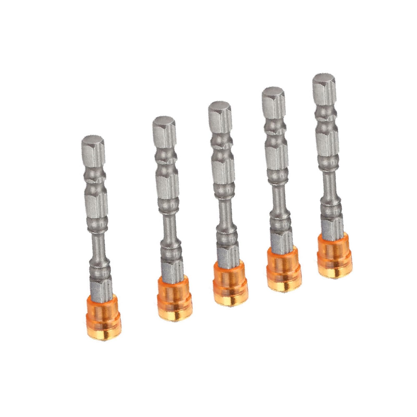 FTVOGUE 5Pcs S 2 Steel Magnetic Cross Head PH2 Screwdriver Bits Set for Drywall Screws 1/4inch Shank(Yellow)