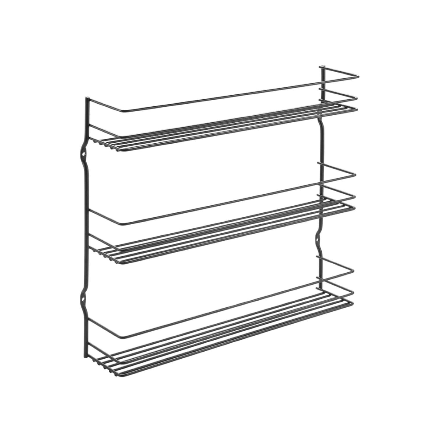Metaltex Pepito 3-Tier Spice Rack – Wall-mounted Kitchen Storage Shelf for Seasonings and Condiments - Polytherm Lava, 36 x 8 x 32 Centimeters