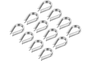 PATIKIL M2 Stainless Steel Thimble, 30 Pack Wire Rope Thimbles for 1/16" Diameter Wire Rope Cable Rigging