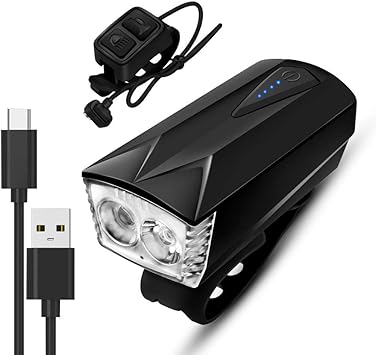 daskoo luz led bicicleta delantera luz delantera de bici recargable por usb faro de bicicleta luz led bicicleta y luz para carretera y montana