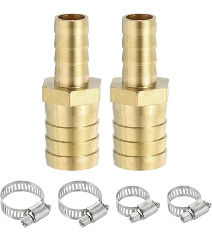Brass Barb Reducer Fitting - 1/2" Hose ID To 5/16" - Fuel Water Boat Splicer M650