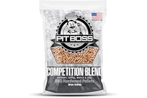 Pit Boss (20 pound Competition Blend) All Natural Hardwood BBQ Wood Pellets for Pellet Grills and Smokers