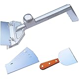 EVEDMOT Heavy Duty Grill Scraper Commercial Griddle Scraper Set with 5 Blades, Casting Aluminum Flat Top Grill Scrapers with