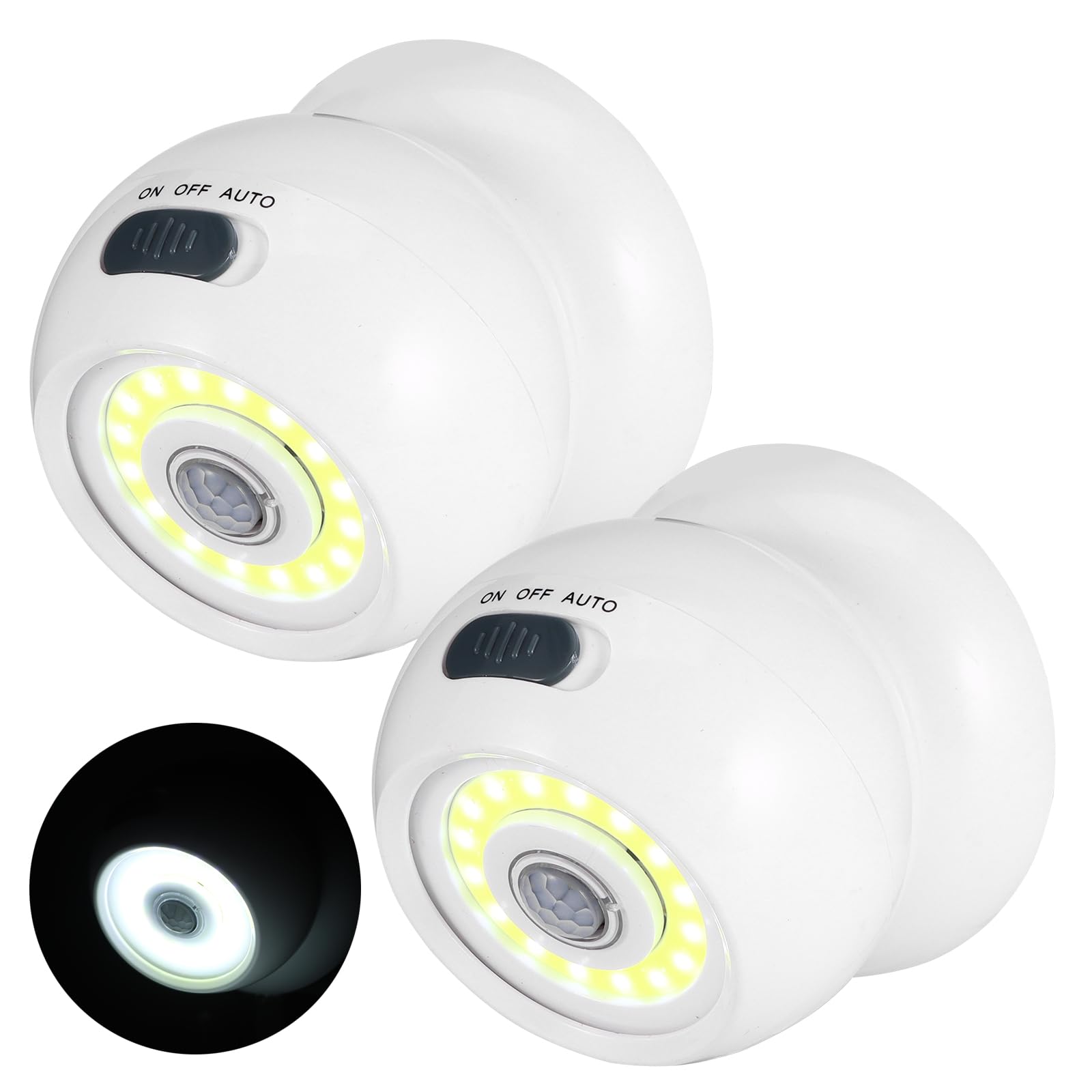 Photo 1 of LemonBest Motion Sensor Outdoor Lights - Outdoor Motion Sensor Light Battery Operated Wireless Spotlight Motion Detector Security Light Auto On Off for Porch Stair Hallway Garage Wall Shed 2 Pack