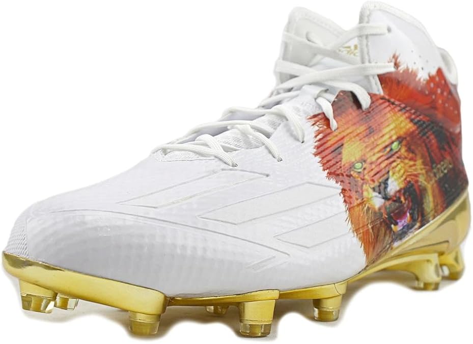 Adidas Adizero 5Star 5.0 Mid Uncaged Mens Football Cleat 10 LionWhite