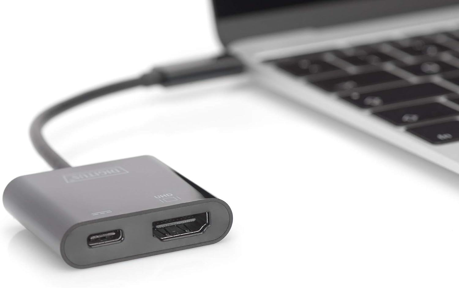 DIGITUS USB Type C to HDMI Adapter, 4K/60Hz + USB C (PD), black - Image 3