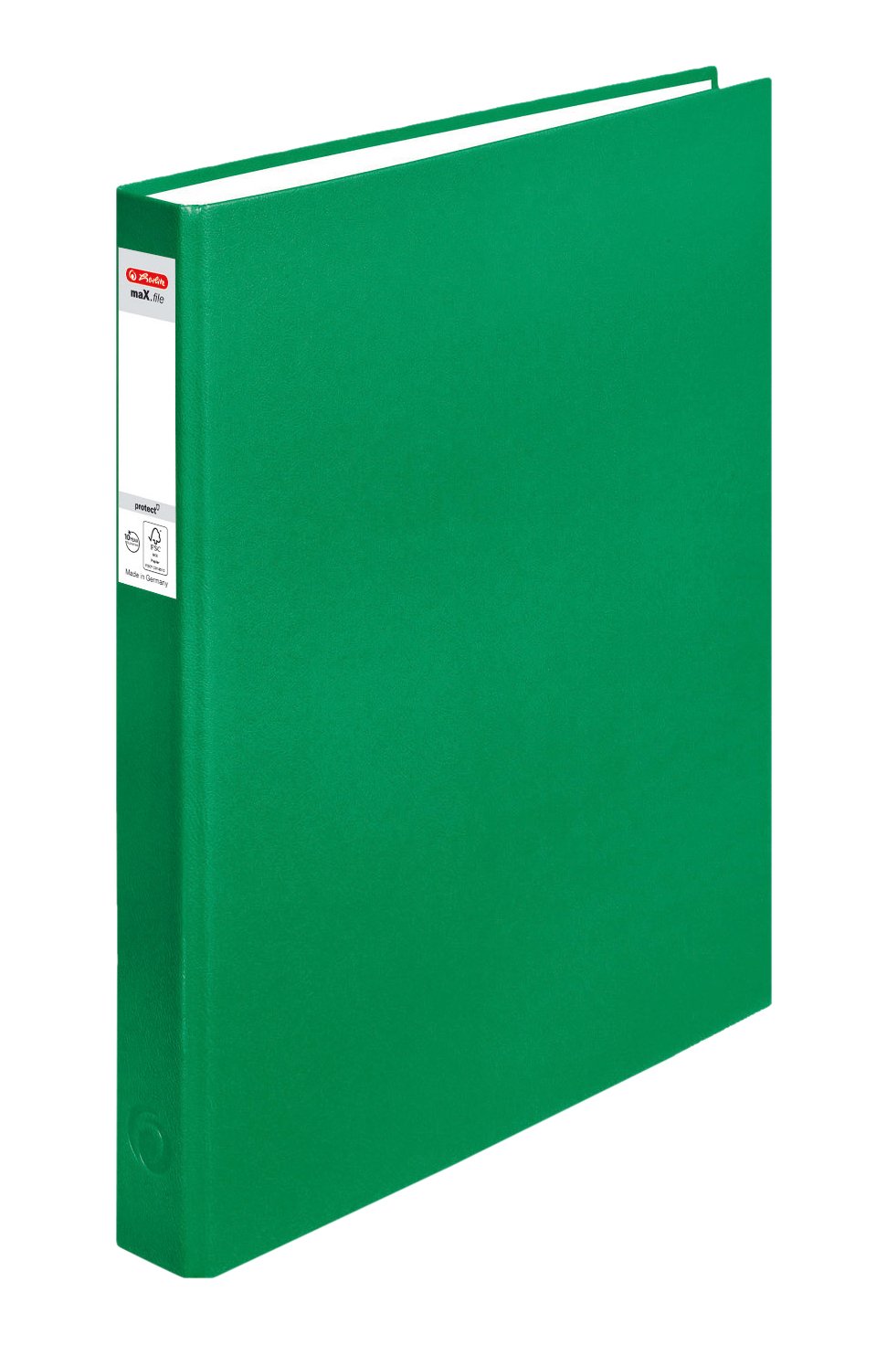 Herlitz max. File Protect A4 Ring Binder 4-Ring Mechanism 25 mm Filling Height – Blue 1 Piece Green