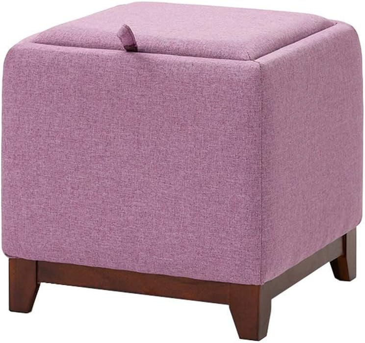 Otomanas Taburete/Taburete De Madera Maciza, Taburete De Sofá Cuadrado