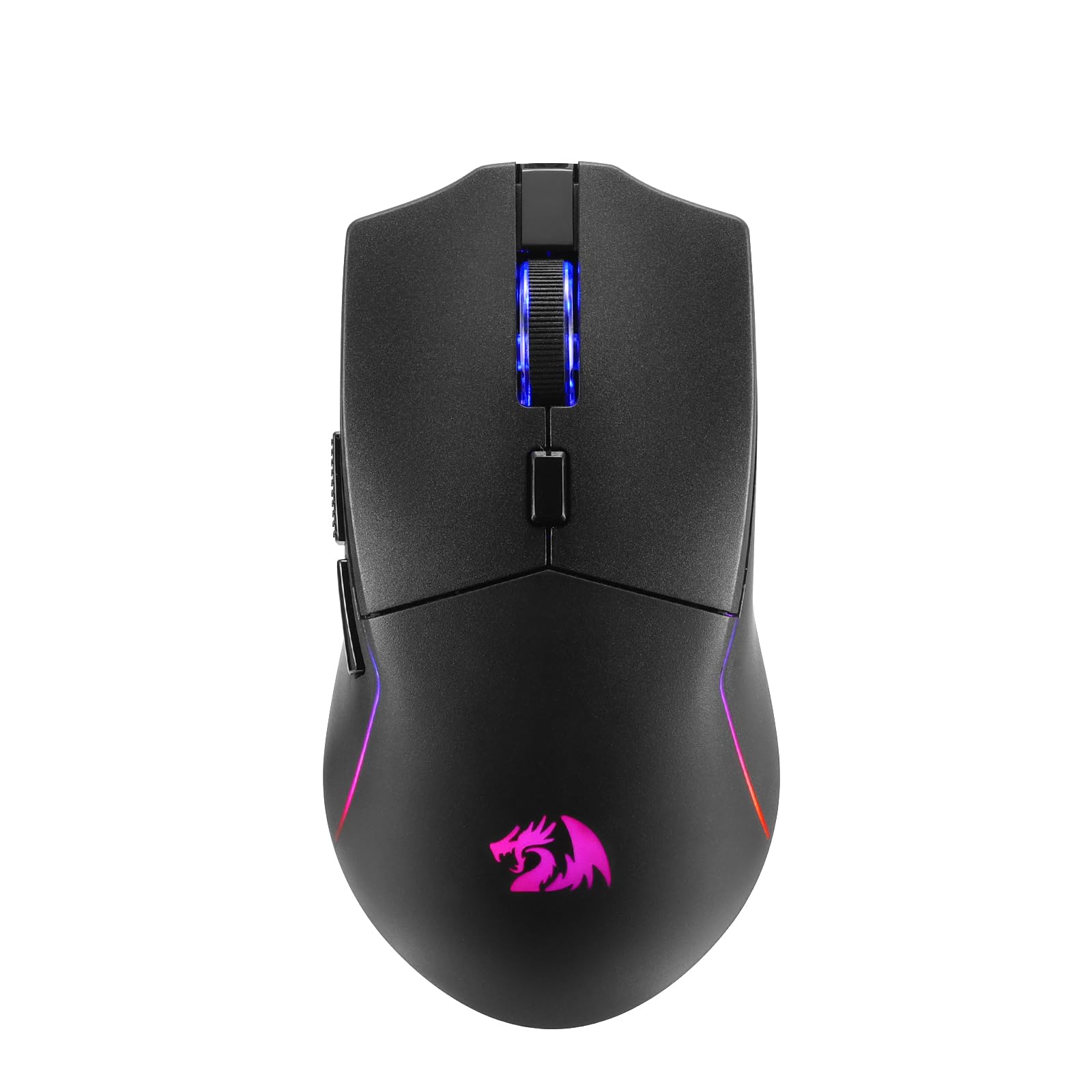 Redragon M730 PRO Wireless RGB Gaming Mouse, 3-Mode Lightweight Optical Mouse with 5 Programmable Buttons, 10000 DPI, Software Supports DIY Keybinds for PC Computer Windows Mac Laptop, Black