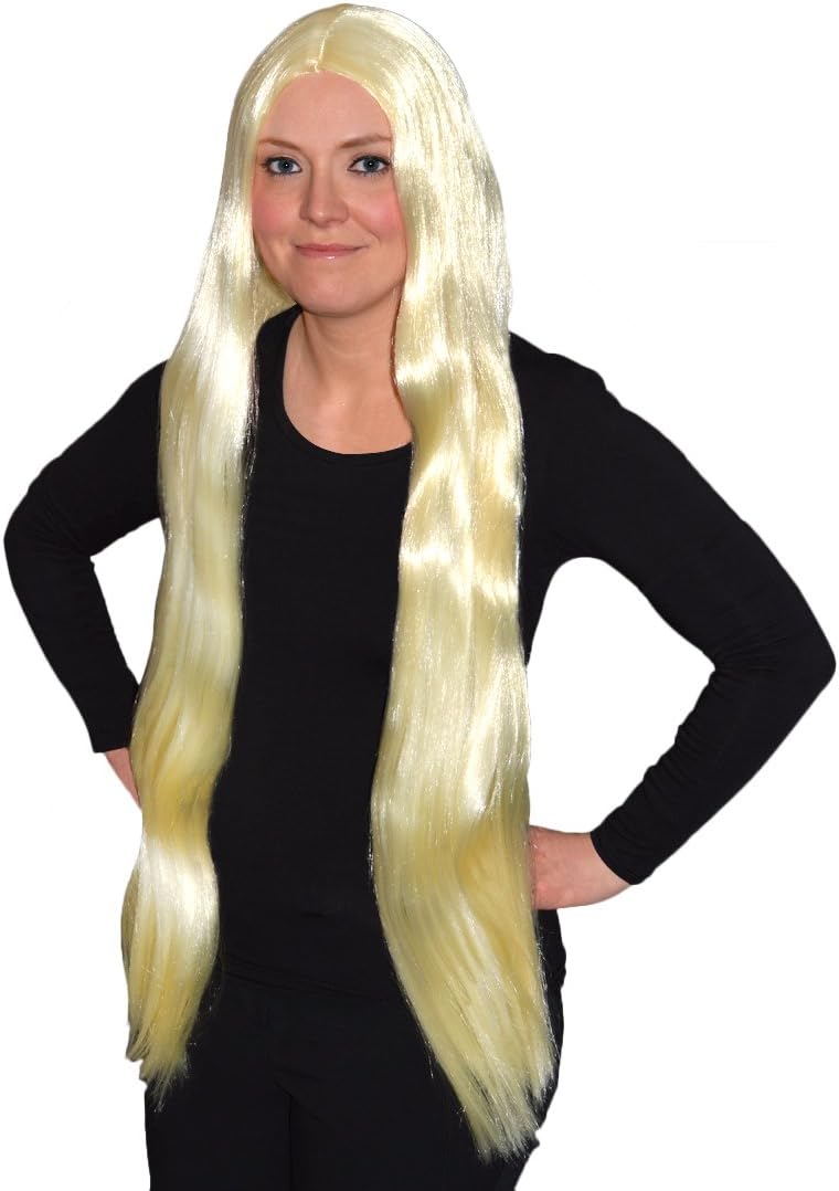 by RobelliKids World Book Day Synthetic Hair Wigs (Extra Long Straight Blonde)