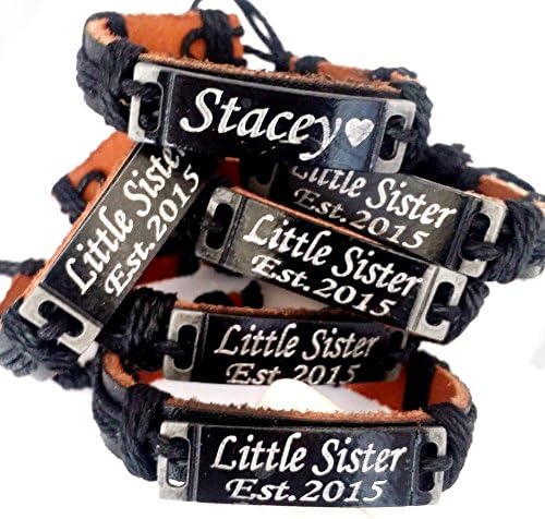 Personalized Leather Bracelet with Any Name Free Engraving NYC