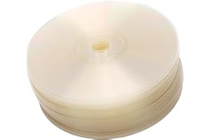 Vvikizy 30PCS Clear CD for Painting, 12cm Transparent Blank CDs for DIY Craft Room Decor Party Supplies, with Smooth Edges fo