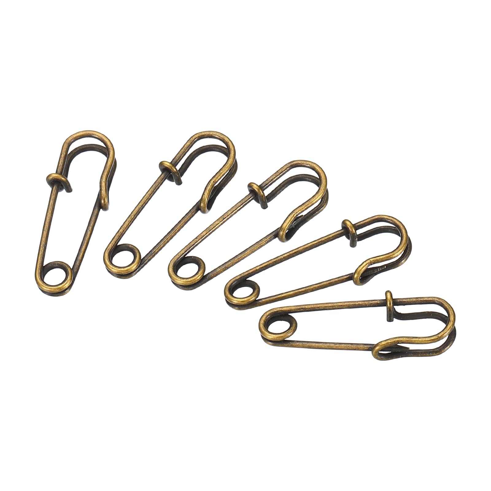Photo 1 of MECCANIXITY Safety Pins 1.06 Inch Large Metal Sewing Pins for Blankets Skirts Crafts Brooch Making Bronze Tone 20Pcs