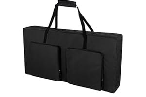 MUCITAGF Cornhole Carrying Case Fits 4' x 2' Regulation Size Board, Heavy-Duty 600D Cornhole Boards Bag with Protective Padded Foam and Extra Pockets for Cornhole Outdoor Games