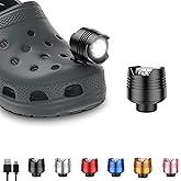 Rechargeable Headlights for Clog 2PCS, Flashlight Clog Charm Attachment Accessories for Shoes with 3 Light Modes for Dog Walking, Camping, Running, Suitable for Adults Kids Boys Girls Men Women
