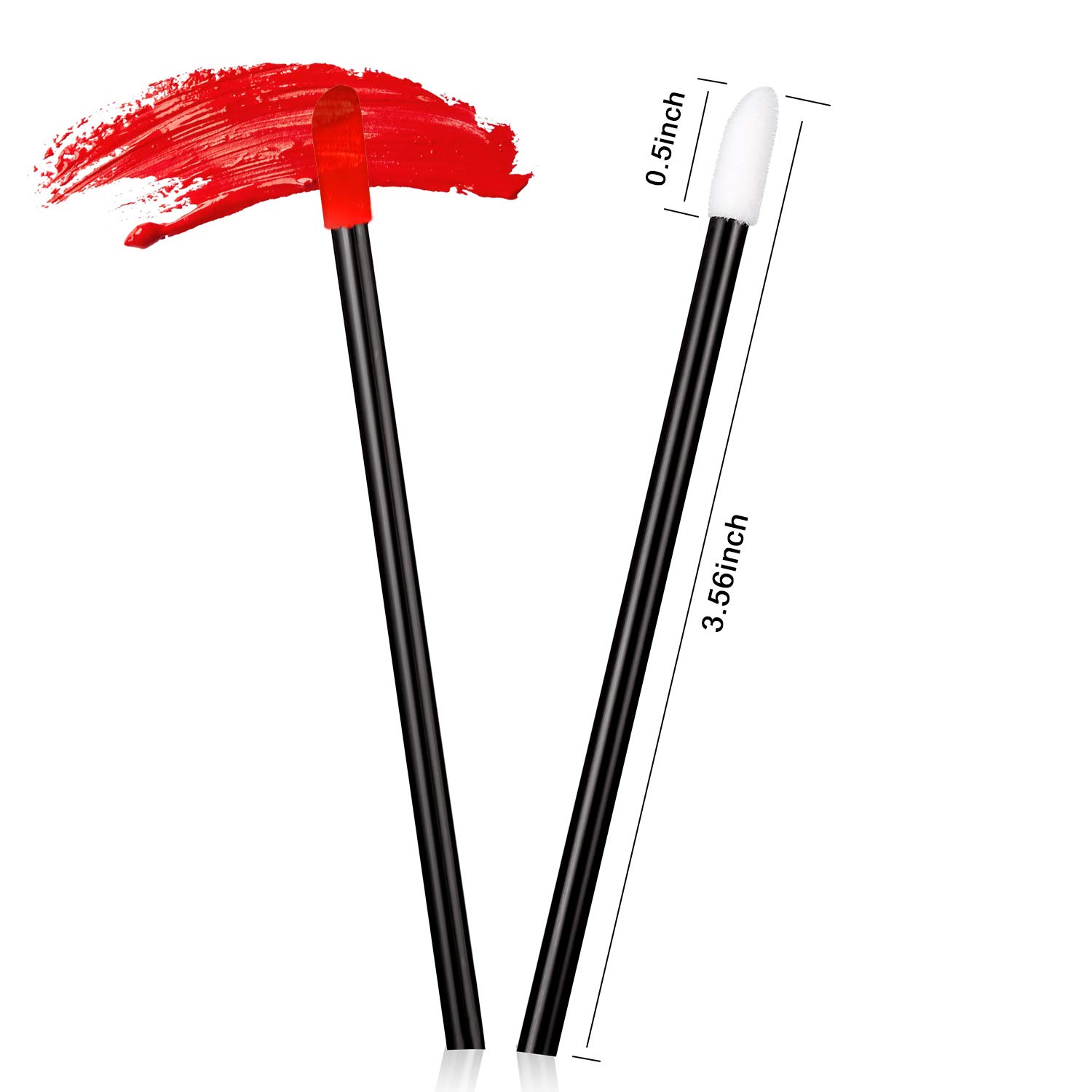 300pcs Disposable Lip Brushes Make Up Brush Lip Gloss Applicators Lipstick Wands Tool Kits Lip gloss Applicators Tester Wands (black) (300): Beauty