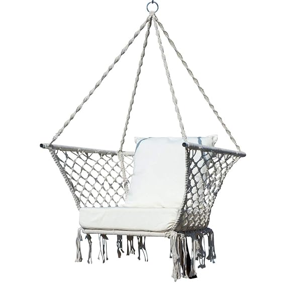 ASS Design Hängesessel Stoffsessel Schwebesessel Hängekorb Kailua mit extrem gemütlichem Kissen (ohne Holzgestell) von