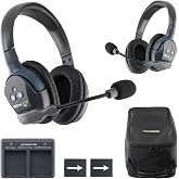 EARTEC UL2D Ultralite HD Wireless Intercom Headset System, 2-Person Full Duplex Communication, Dual Ear, Up to 1000ft Range &mdash; Professional-Grade, U.S. Company