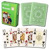 Modiano Cristallo 100% Plastic 4-Pip Jumbo Index Playing Cards (Light Green)