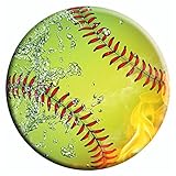 Cute Cell Phone Holders ,Finger Multi-Function Expanding Hook Stand Mounts For Smartphones ,iPad and Tablets ,Softball Pattern Stand Mounts -- (Black)