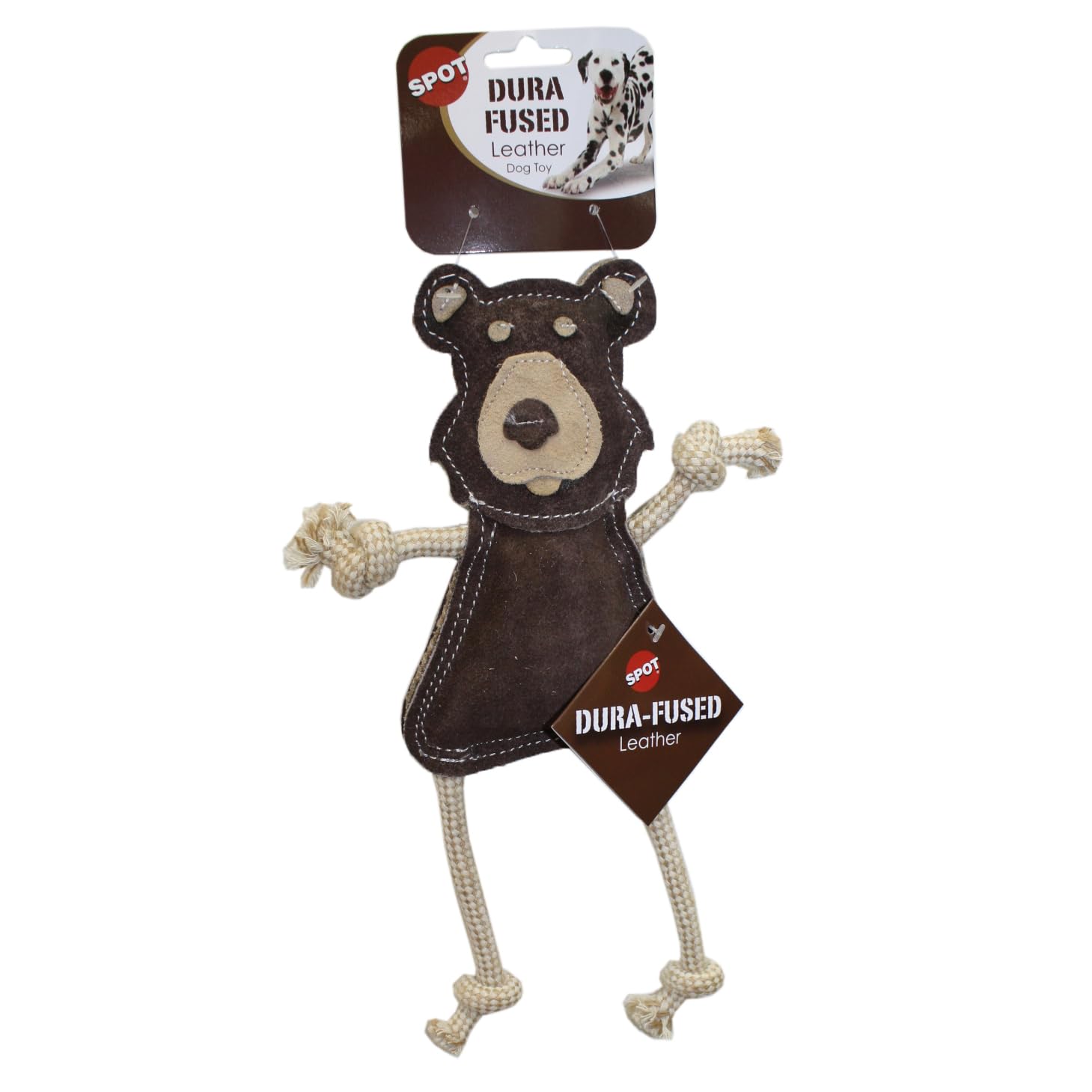 SPOT Dura-Fused Leather Forest Animals Dog Toys | 14 inch | 1 Piece, Style may Vary (54120)