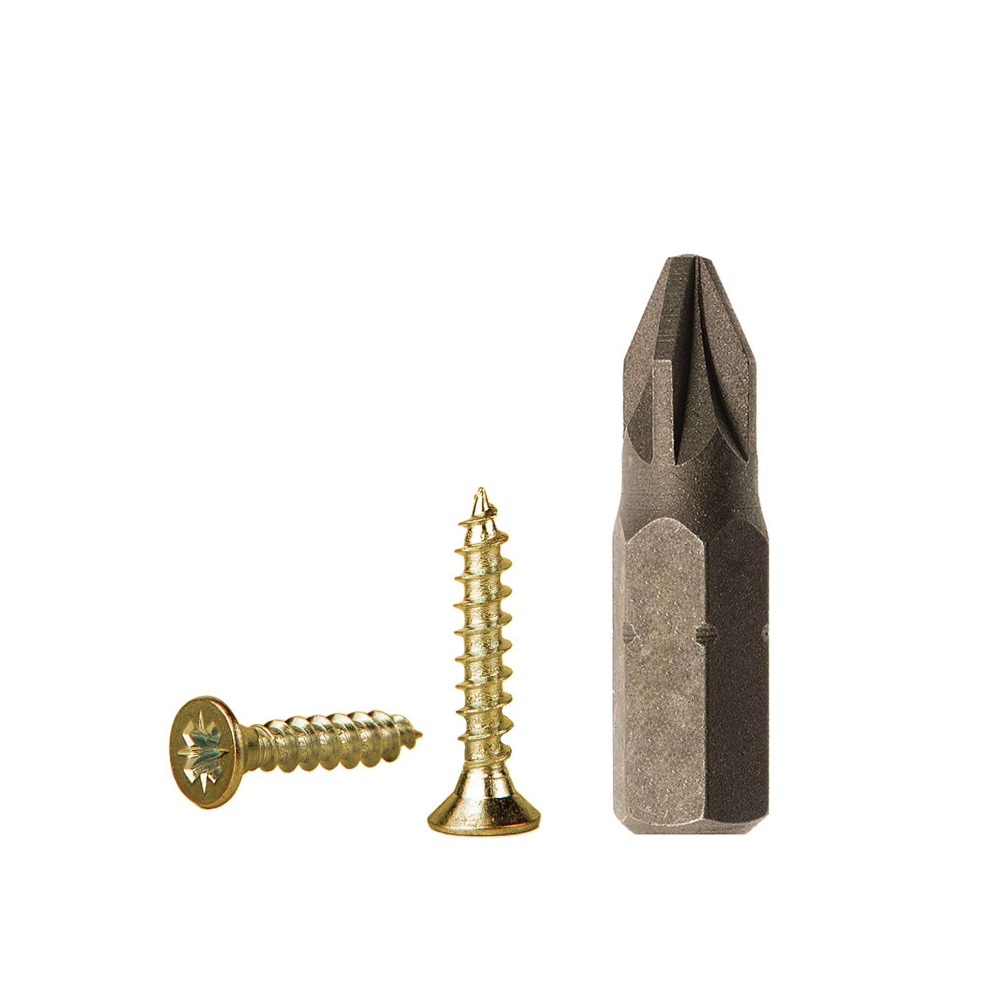 (Pack of 500 pcs) Yellow Zinc Plated Steel 2.5 x 12 mm Wood Screws, Chipboard Screws, Universal Pozi-Drive Screw, PZ Fully Threaded, Pozidriv Countersunk Head (500, 2.5 x 12 mm)