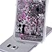 Urberry Galaxy S6 Case, Running Glitter Cover, Floating Liquid Luxury Bling Glitter Sparkle Hard Case for Samsung Galaxy S6 with a Screen Protector (Silver)