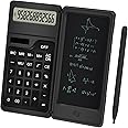 Calculator with Notepad, TRELC 12 Digits LCD Display Solar Desktop Calculator, Support Solar and Battery, Multi-Function Portable Calculator for Office, School and Home