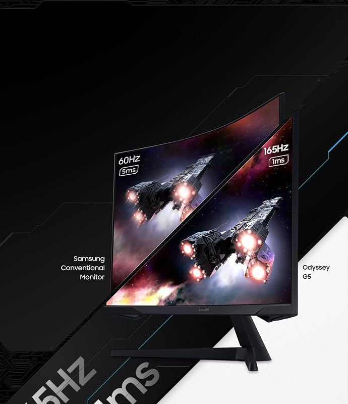 Ecran PC Odyssey G55C 27’’, 165Hz , 1ms, Dalle VA Incurvée 1000R, QHD : 2560x1440, 2500:1,HDR10, AMD FreeSync, Auto Source Switch +, Pied Ajustable, DisplayPort, HDMI